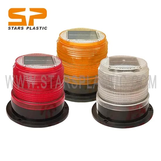 Solar Revolving Warning Light